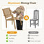 Ensemble de 2 chaises de patio en aluminium toutes saisons de 23 po