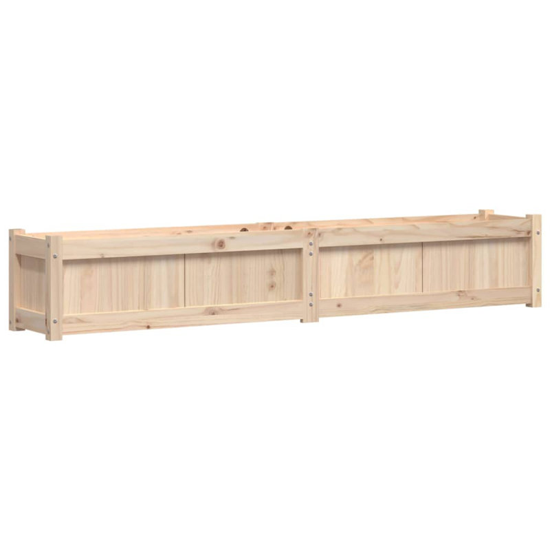 Loon Peak® Garden Planter 59.1"X12.2"X12.2" Solid Wood Douglas, 12.2" H x 70.9" W x 12.2" D, Light Natural