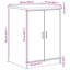 Solid Wood Single Storage Cabinet ( 85cm H x 60cm W x 51cm D)-349025513