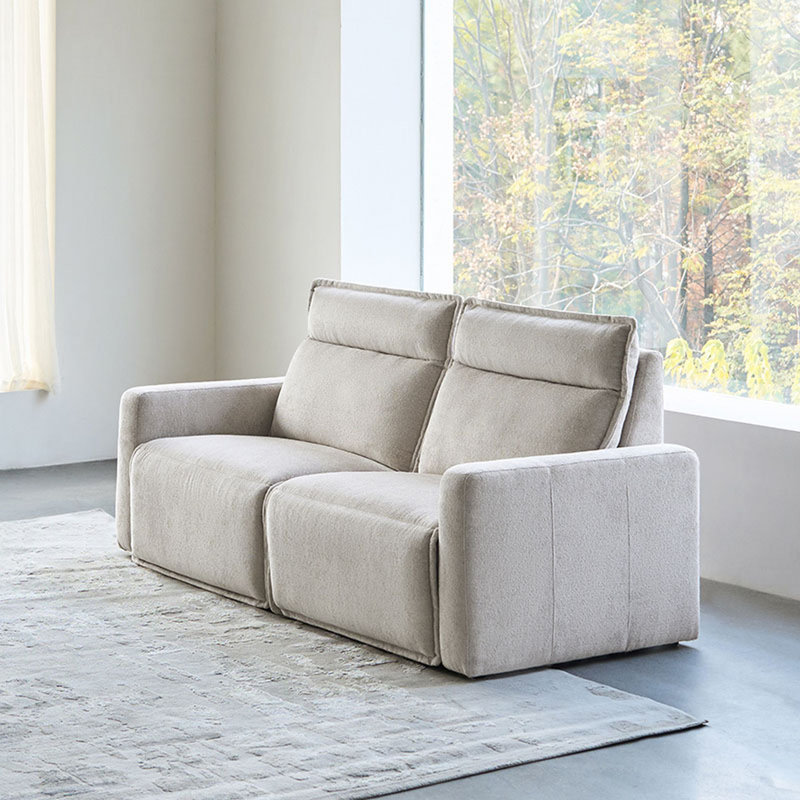 Canapé inclinable électrique surdimensionné de 83 po avec siège inclinable Majida, Gris amande