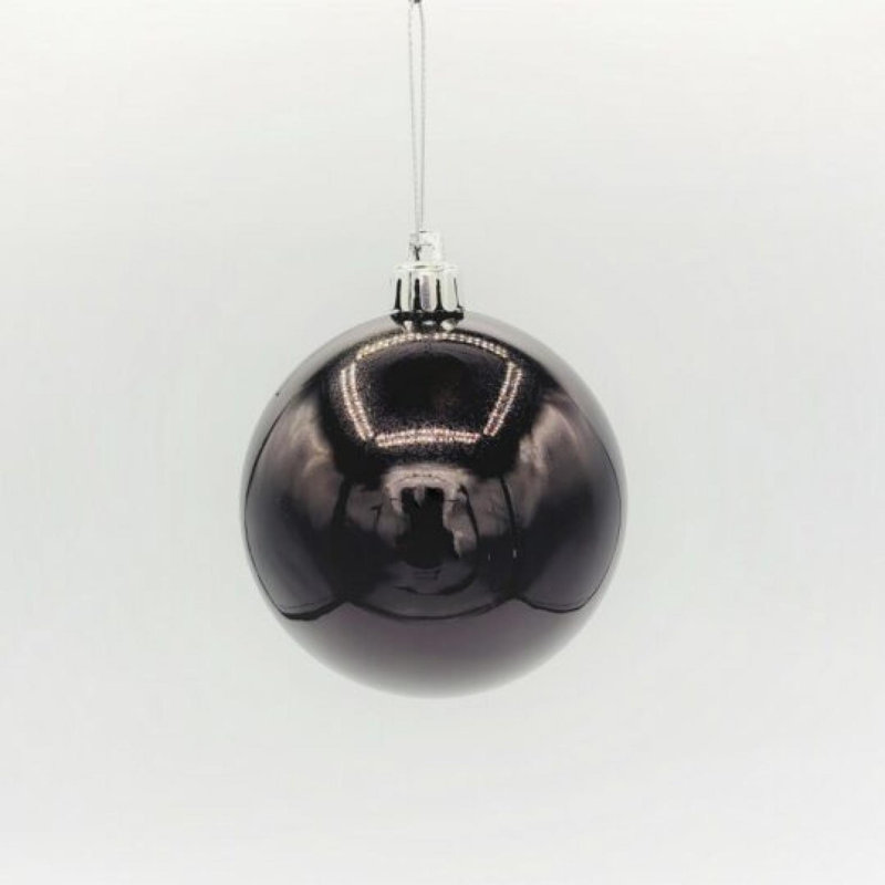 Ensemble de 6 boules brillantes, Noir, noir, noir, noir