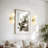 2-Light Modern Glass Globe Wall Sconce