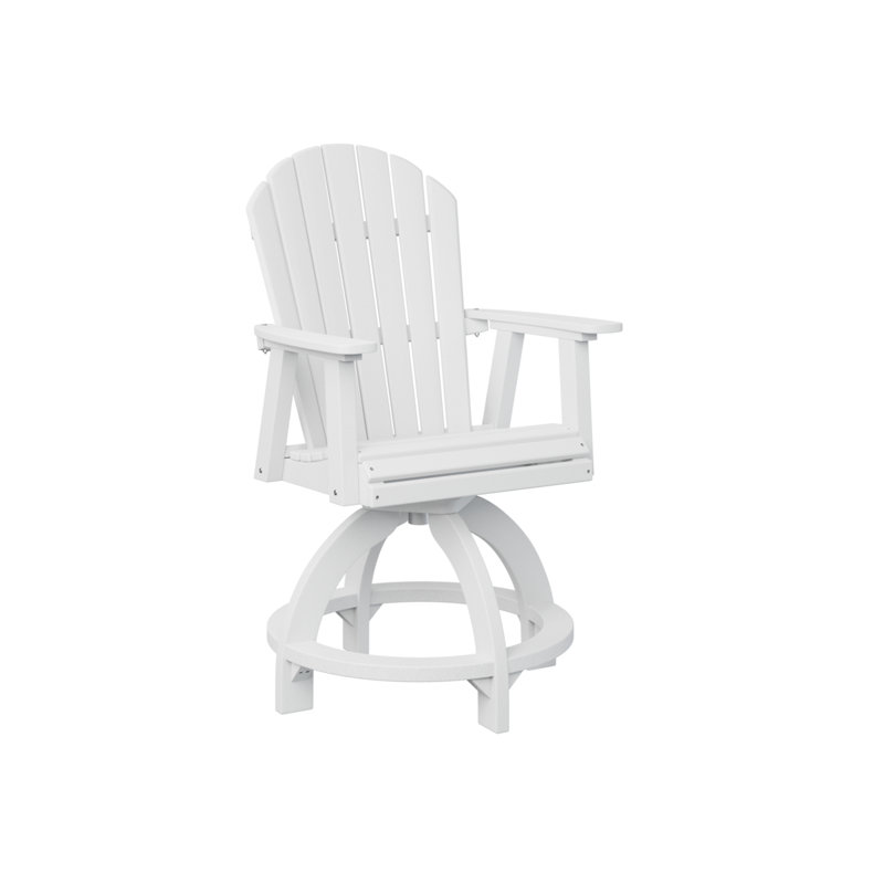 Comfo Back Outdoor Bar Stool, Seafoam, 22.5"