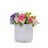 Set of 3 Grid Ceramic Flowerpot, Modern Planter for Patio, Garden, Windowsill-698593218