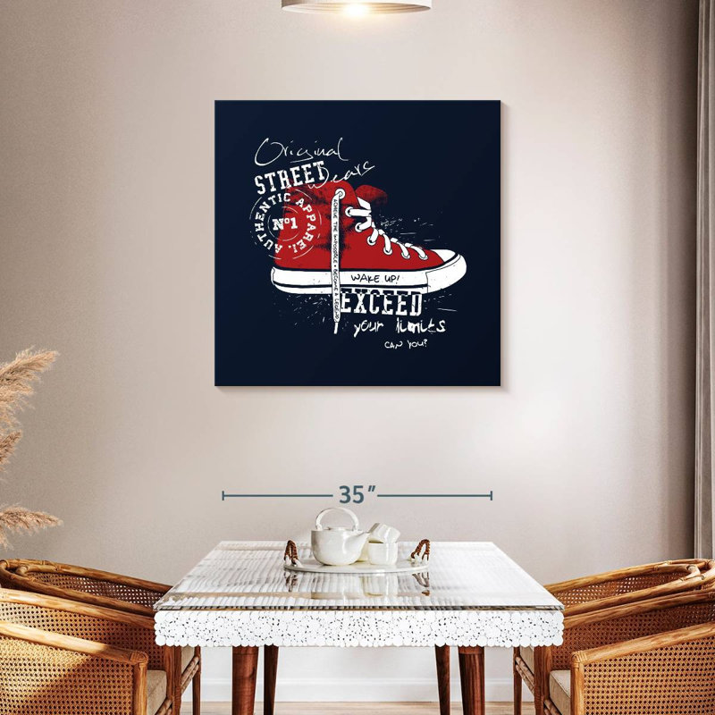 Tergel Sneaker Typography, 36" H x 36" W