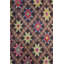 Tapis brun en laine noué à la main de conception unique 6 pi 8 po x 9 pi 8 po années 2000 Jijim