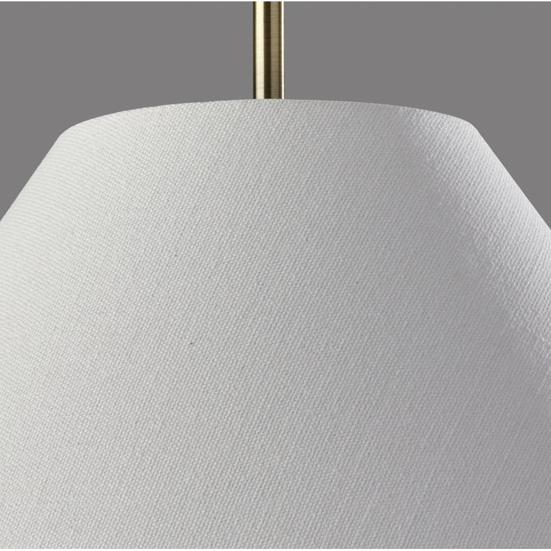 Finley 1-Light Adjustable Length Poly-Blend Single Pendant, White