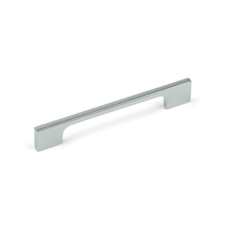 Polished Chrome Slim Squared D-Bar Handles, 128mm