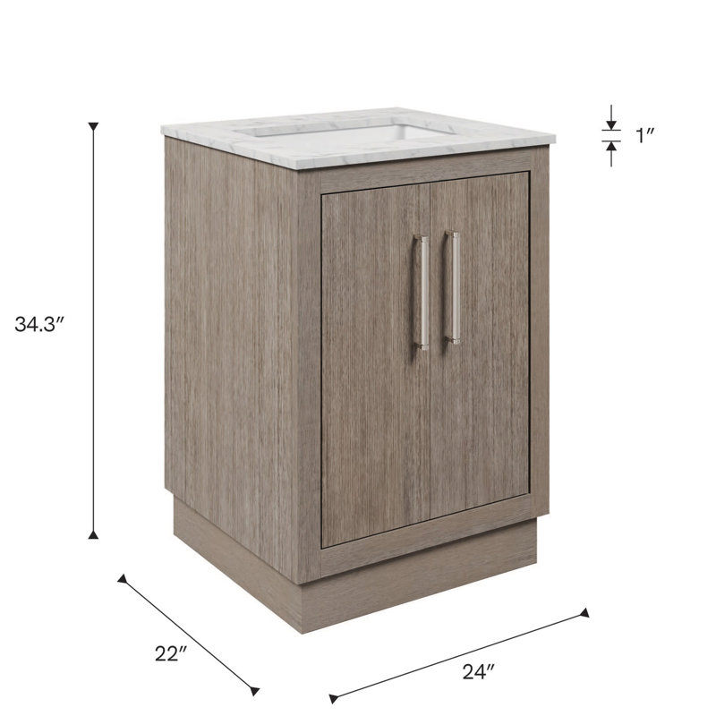 Hugo 24'' W Single Vanity, Chrome