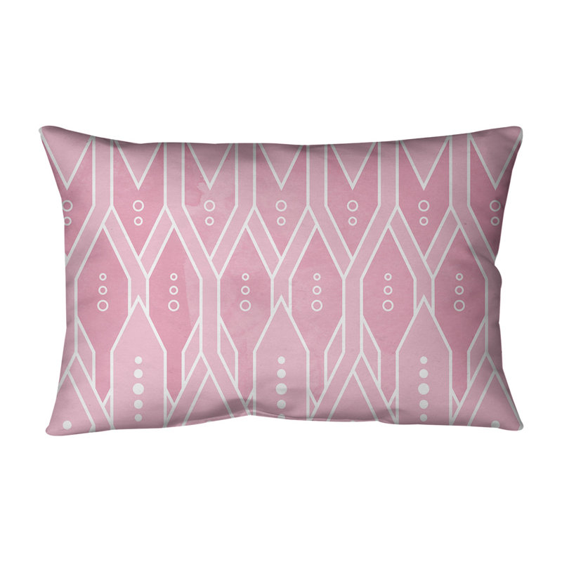 Coussin lombaire, 14 po x 20 po, Pas de bourre, Rose