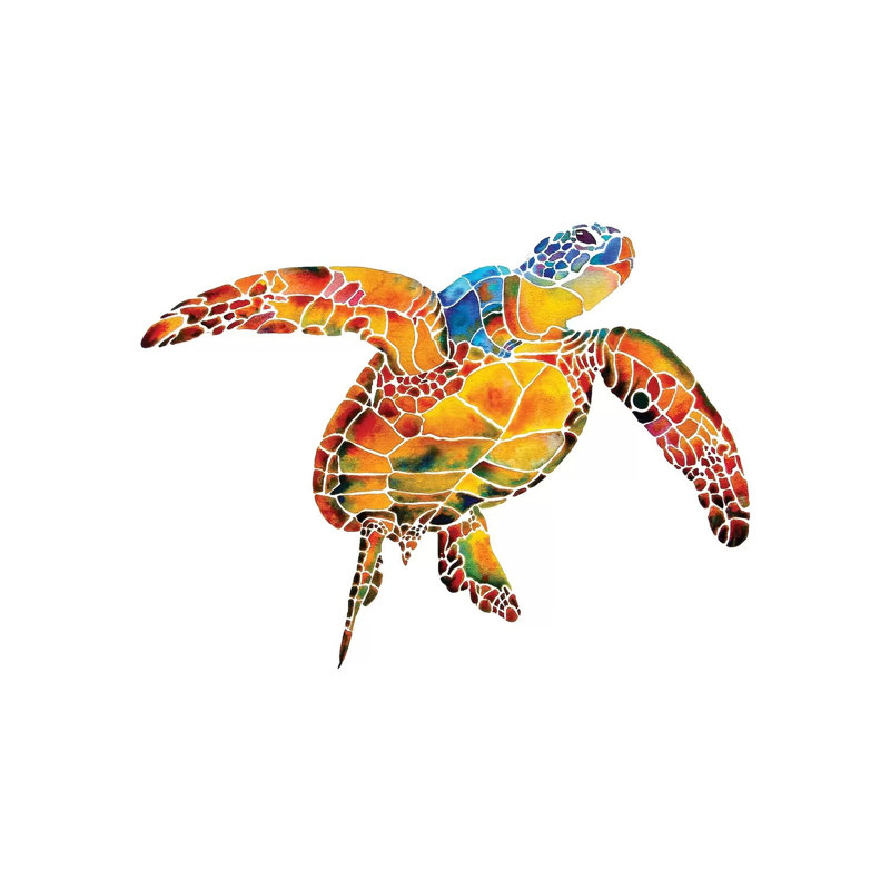 Sea Turtle I by Jo Lynch - Wrapped Canvas Gallery-Wrapped Canvas Giclée, 20.32 cm H x 30.48 cm W