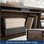 Ensemble de bureau d'ordinateur et bahut, finition brune