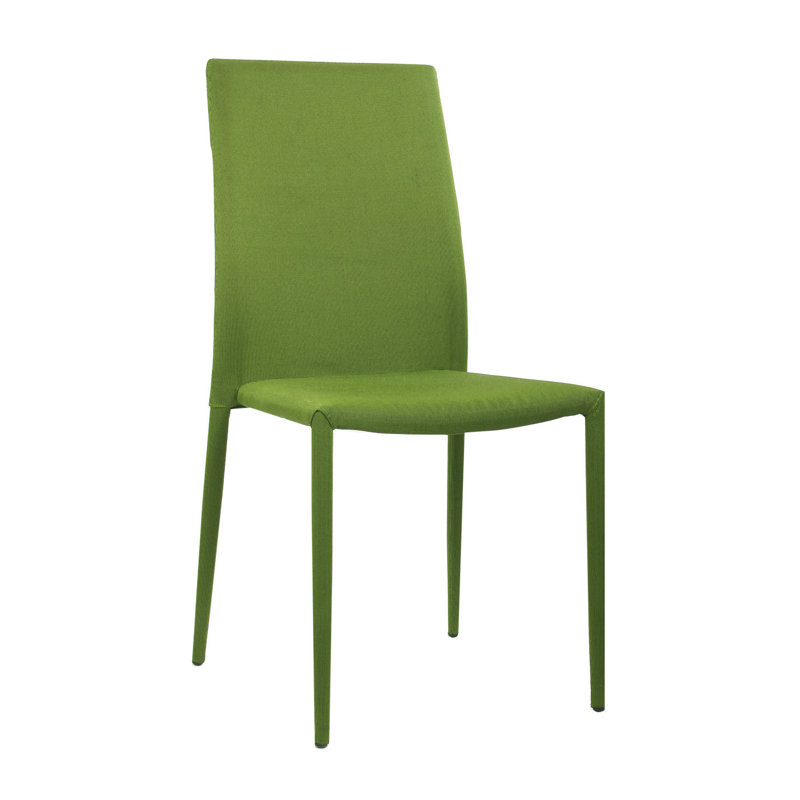Armless Stacking Chair, Green