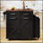 47.2 Inch Farmhouse Kitchen Island With Drop Leaf, Removable Racks, And Ample Storage For Enhanced Functionality And Style-1577635311