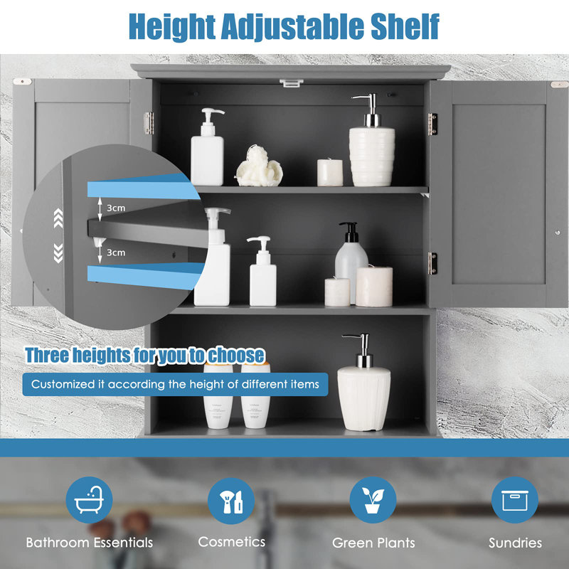 Stanwick Bathroom Cabinet, Grey