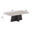 Table basse rectangulaire, plateau en marbre Bottocino et espresso