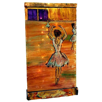 Fontaine de galaxie en résine / cuivre Degas 'Dancers
