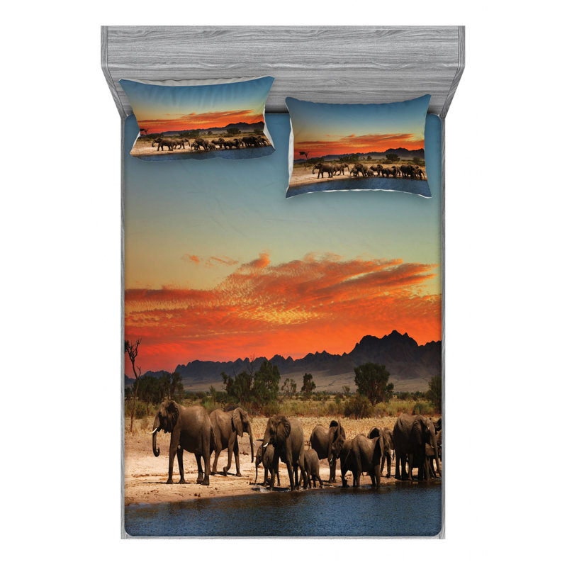 Microfiber Sheet Set, Queen Sheet Set with Fitted Sheet