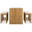 5-Piece Outdoor Bar Set - Acacia Wood Bar Table & 4 Stools With Cushions, Patio Dining Set For Backyard, Poolside, Balcony
