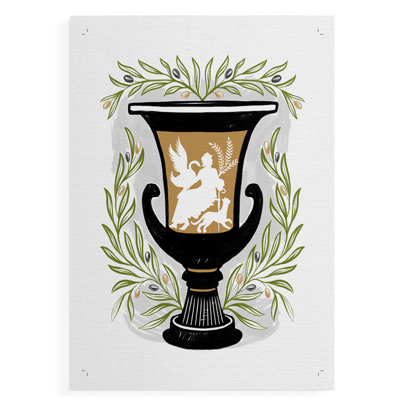 Greek Vases I -Canvas Print Only - NOT FRAMED, 18" H x 12" W