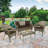 Yamada 4 - Person Patio Conversation Set with Cushions-37026430-37026428