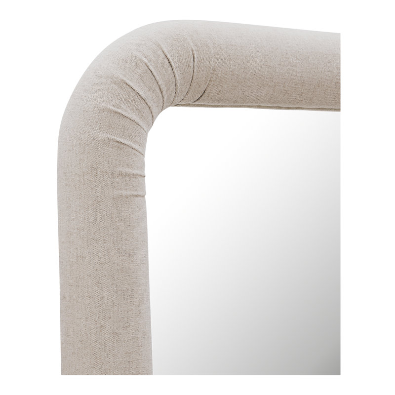 Miroir rectangulaire en bois massif, Beige, 72 po x 40 po