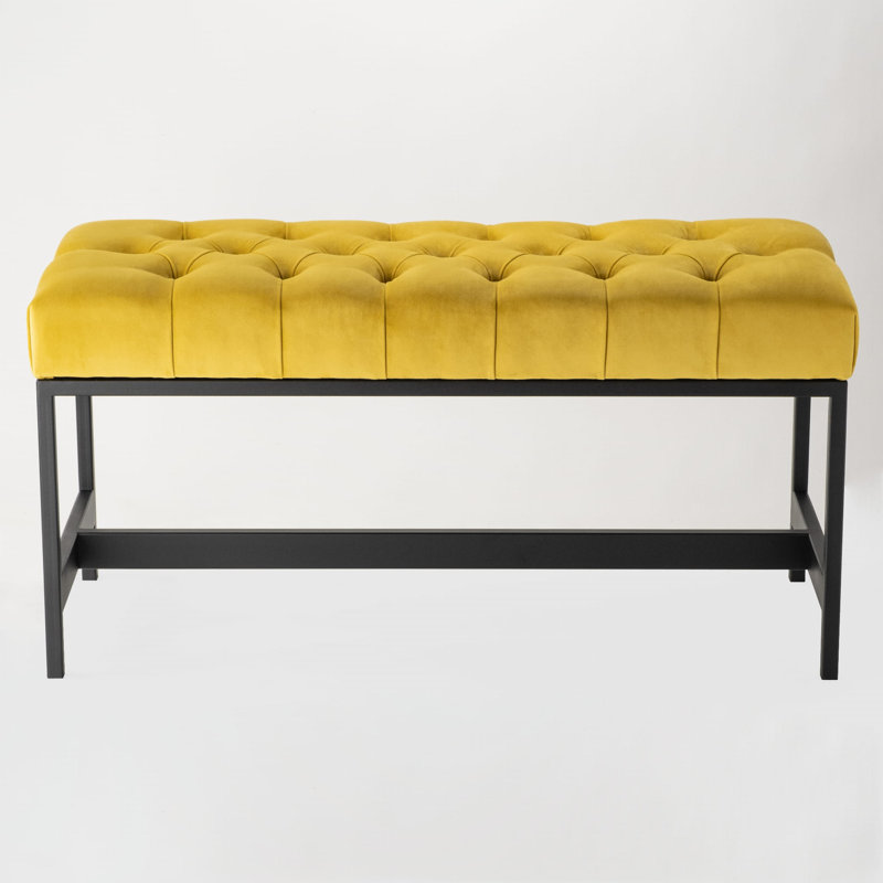 Farrison Velvet Upholstered Bench, H50 x W100 x D35cm