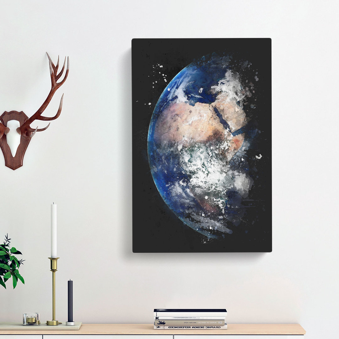 Eastern Hemisphere of Planet Earth - Wrapped Canvas