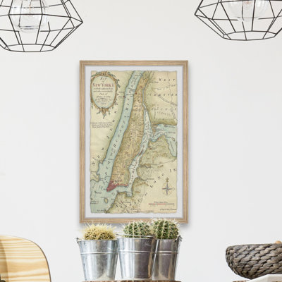 " Map of NY City " Graphic Art Print
