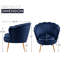 Fauteuil demi-tonneau en velours 28,8 po Raelynn-1346203087
