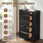 Commode 5 tiroirs, commode moderne sans poignée-130377280