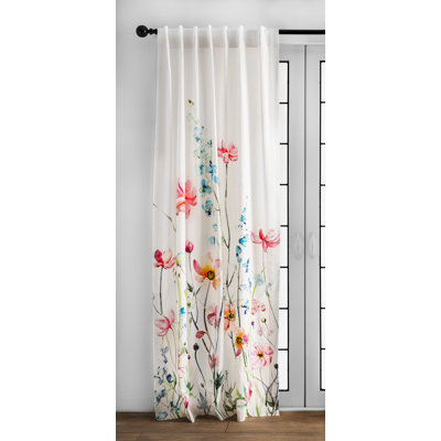 Maison Cotton Semi Sheer Curtain Single Panel