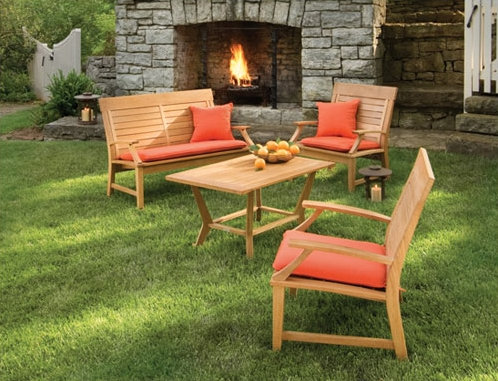 Sutton Outdoor Lounge Chair, Natural Shorea