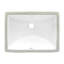 Lavabo de salle de bain encastré en porcelaine rectangulaire blanche avec trop-plein 18 x 12 3/4 po Ruvati