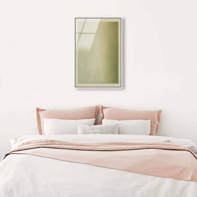 Mossy Gradient Print by Oliver Gal, 25" H x 17" W, White Floater Frame