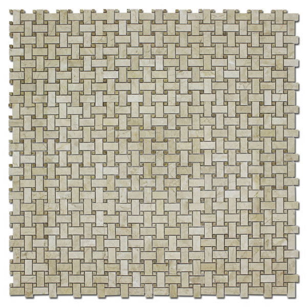BASKET WEAVE CREMA NOUVA w/EMPERADOR DOT POL