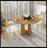 Round Dining Table For 4 - 47 Inch Farmhouse Kitchen Table, MDF Circle Table With Oak Finish, 300Lb Weight Capacity, Easy Assembly For Dining Room, Kitchen, Living Room - Spiced Round Table