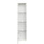 Armoire latérale blanche Alverez avec lampe à bande en aluminium de 3 mm et panneau de particules de 15 mm de largeur, l 40 x 29 x H 170 cm, blanc et élégant