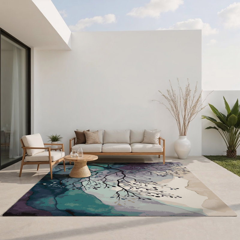 Tapis intérieur et extérieur Azure, Rectangle 5 pi x 7 pi