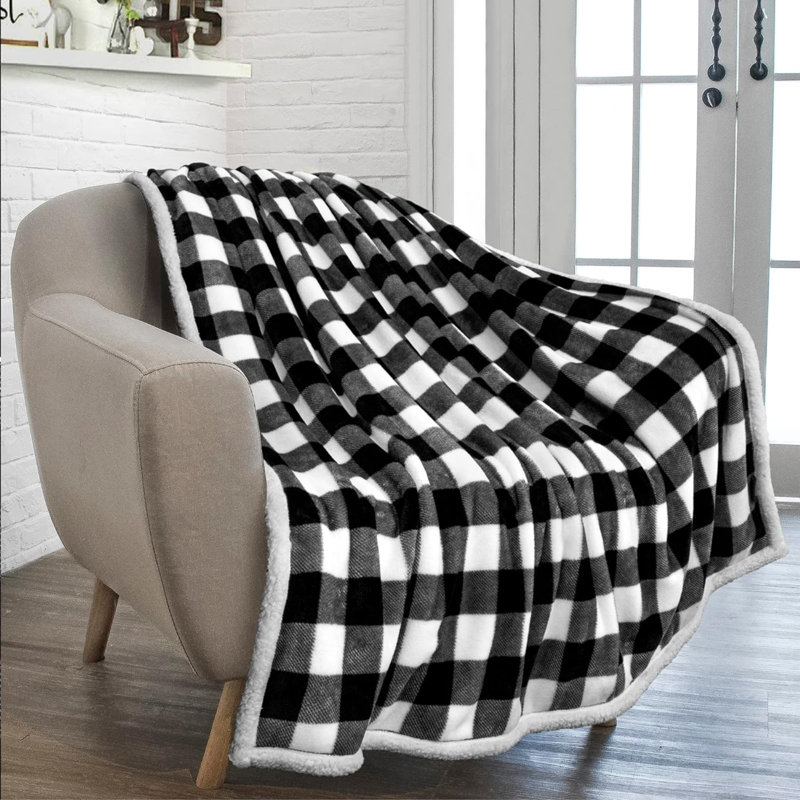 Couverture Sherpa, Blanc / noir, Simple TG