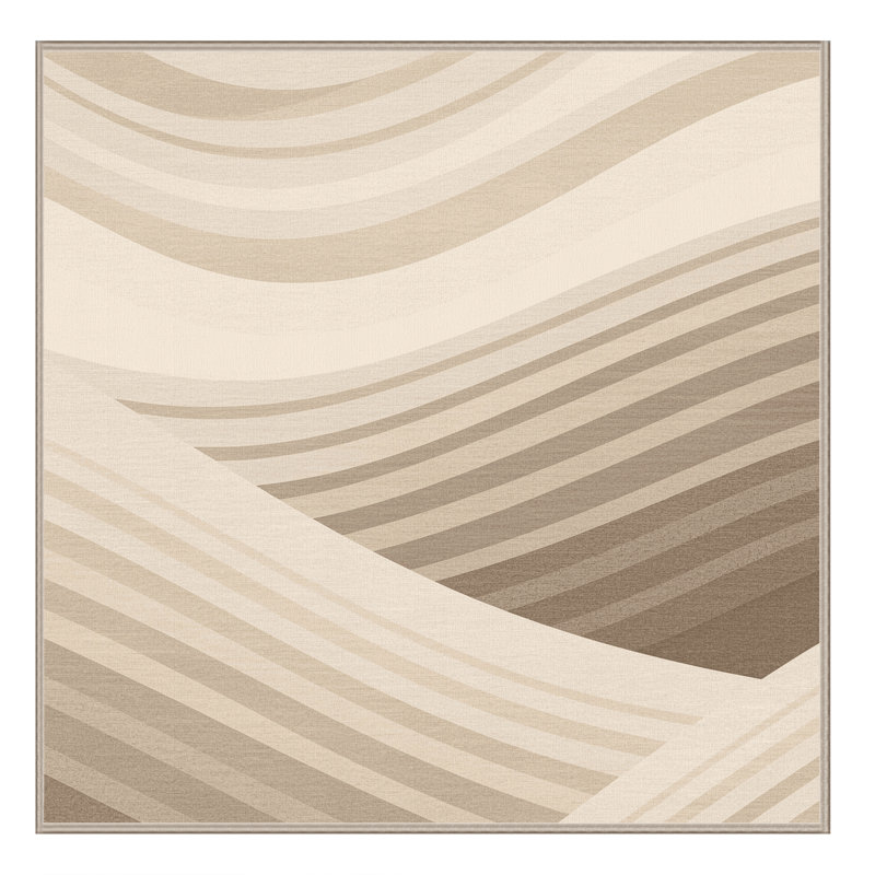 Tapis en peluche douce et douce Olivet, Carré 6 pi