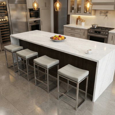 Avel Upholstered Counter Stool with Metal Frame