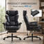 Chaise de bureau ergonomique pour joueur avec repose-pieds et soutien lombaire-63115325