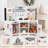 Multi-Function Kids Kitchen, Wooden Pretend Playset with Washing Machine, Realistic Range Hood, Ice Maker & Ample Storage for Endless Role Play(white)-101980268