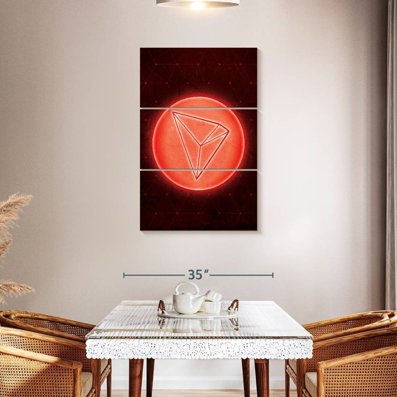 Logo Tron Kerner Crypto-monnaie, H 38 po x l 24 po