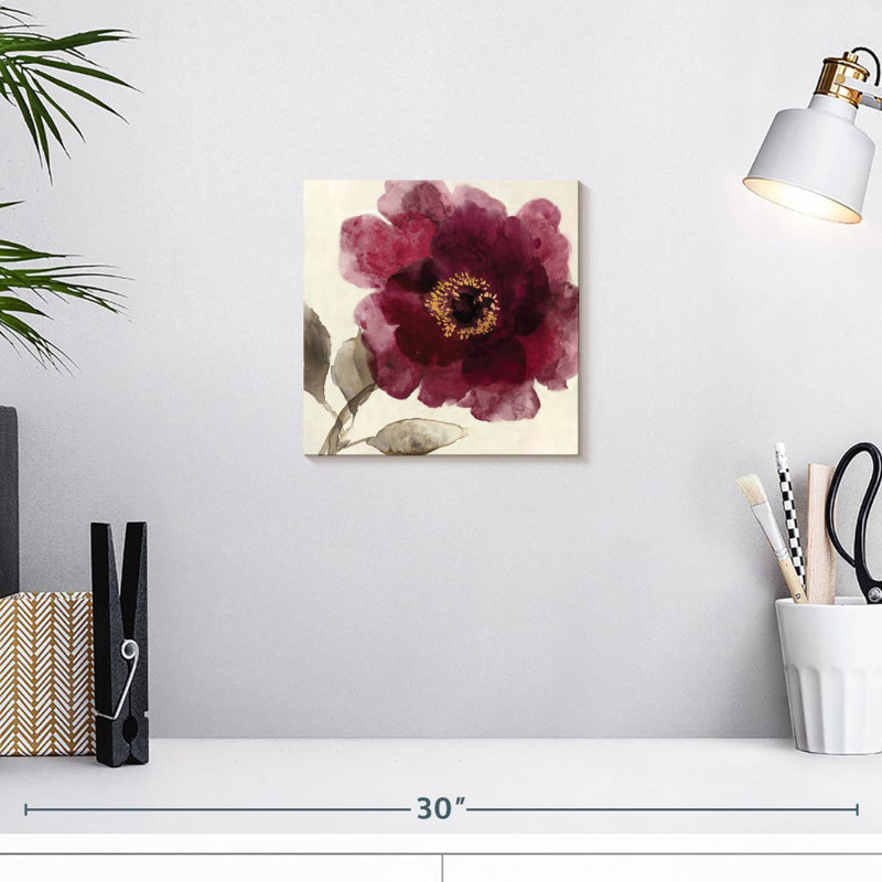 Harnek Crimson Peony I, 10" H x 10" W