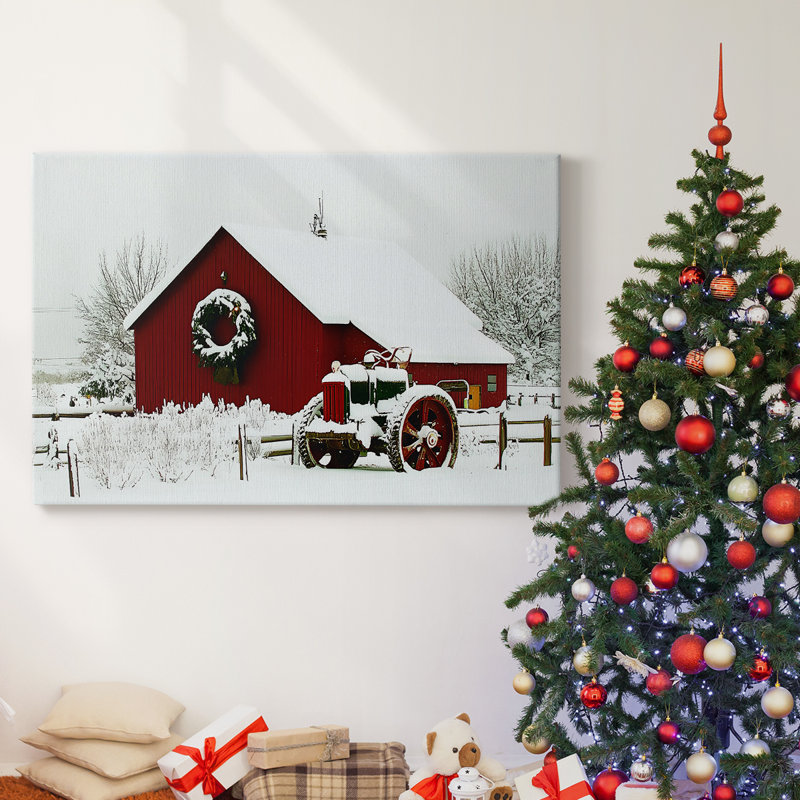 Christmas Holiday Arts - Toile tendue avec châssis XMA171437, H 32 po x l 48 po