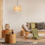 20cm H Plastic Drum Lamp Shade ( Screw On ) in Brown