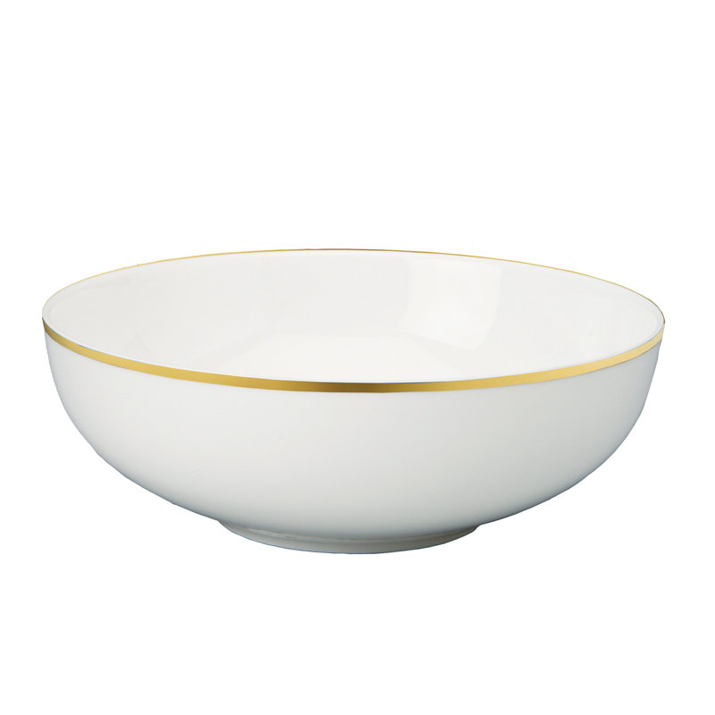 Comet Bone China Serving Bowl, Gold