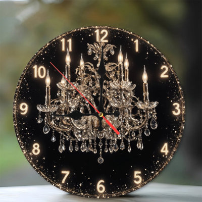Crystal Chandelier On Clock Face
